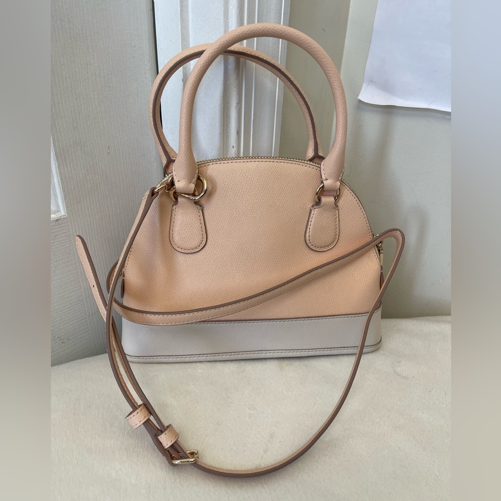 Coach Pink and Cream Domed Shape Small Satchel Bag EUC - Picture 12 of 13